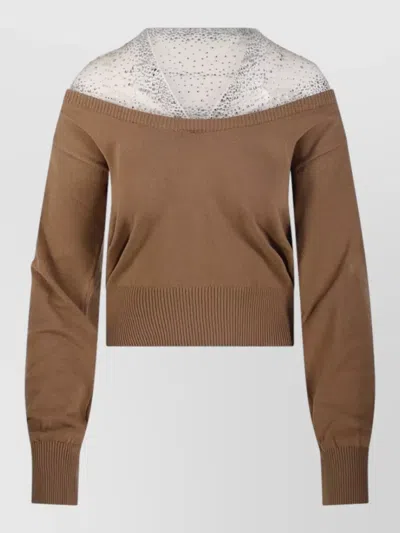 Giuseppe Di Morabito Long-sleeved Knitwear In Brown