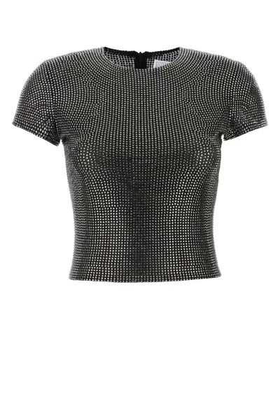 GIUSEPPE DI MORABITO GIUSEPPE DI MORABITO EMBELLISHED STRETCH MESH T-SHIRT