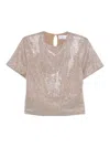 Giuseppe Di Morabito Crystal-embellished T-shirt In Beige