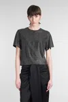 Giuseppe Di Morabito Black Short-sleeved Top With Crystals In Black