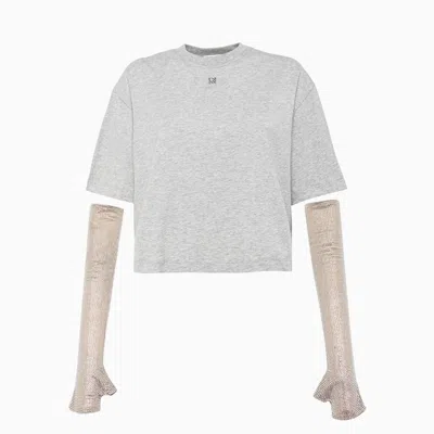 Giuseppe Di Morabito T-shirt In Jersey With Arm Warmers In Grey