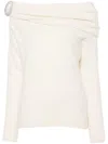 Giuseppe Di Morabito Off-the-shoulder Alpaca-blend Jumper In White