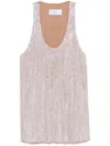 Giuseppe Di Morabito Rhinestone-embellished Tank Top In Beige