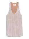 Giuseppe Di Morabito Rhinestone-embellished Tank Top In Beige