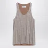 Giuseppe Di Morabito Tank Top With Silver Rhinestones