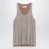 Giuseppe Di Morabito Tank Top With Silver Rhinestones