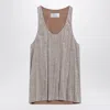 Giuseppe Di Morabito Tank Top With Silver Rhinestones