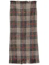 Giuseppe Di Morabito Tartan-print Midi Skirt In Blue