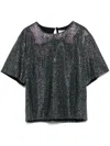 Giuseppe Di Morabito Textured Black Viscose T-shirt In Multi
