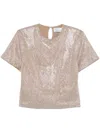 Giuseppe Di Morabito Textured Surface T-shirt With Keyhole Detail In Neutral