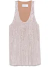Giuseppe Di Morabito Textured Viscose Tank Top In Pink