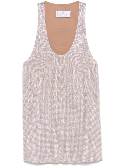 GIUSEPPE DI MORABITO TEXTURED VISCOSE TANK TOP