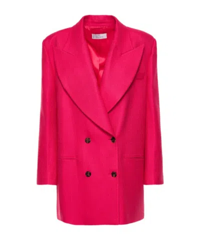 Giuseppe Di Morabito Textured Wool Oversize Blazer In Red