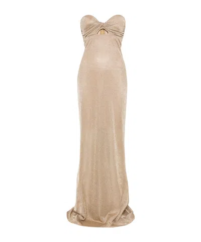 Giuseppe Di Morabito Tone Metallic Threading Maxi Dress