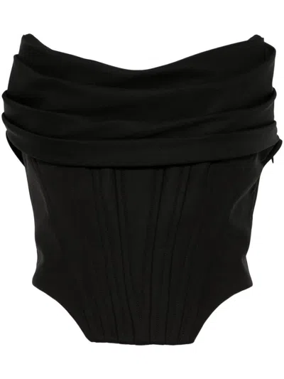 Giuseppe Di Morabito Pleat-detail Bustier In Black