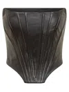 Giuseppe Di Morabito Woman Top Black Size 6 Lambskin In Black