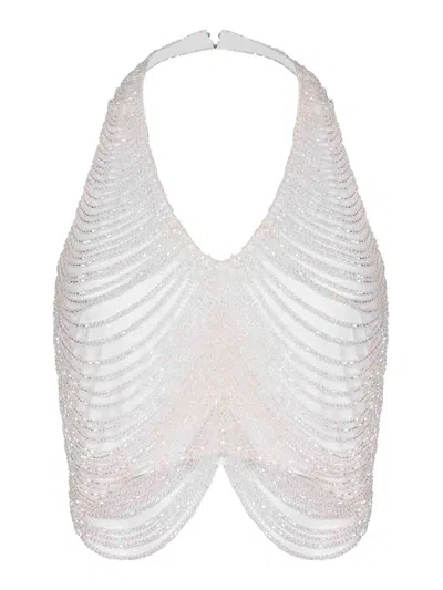 Giuseppe Di Morabito Top By  Made Of Polyamide In White