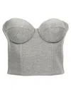 Giuseppe Di Morabito Cropped Corset In Gray