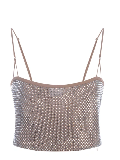 Giuseppe Di Morabito Top  In Silver Beige