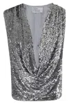Giuseppe Di Morabito Sequin Draped Top In Metallic