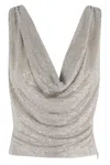 Giuseppe Di Morabito Cowl-neck Embellished Top In Metallic