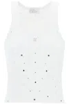 GIUSEPPE DI MORABITO TOP SMANICATO CON CRISTALLI