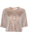 Giuseppe Di Morabito Embellished Metallic Keyhole Back Blouse