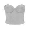 Giuseppe Di Morabito Cropped Corset In Grey