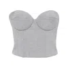 Giuseppe Di Morabito Cropped Corset In Grey
