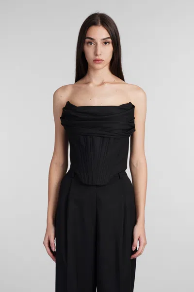 GIUSEPPE DI MORABITO TOPWEAR IN BLACK WOOL