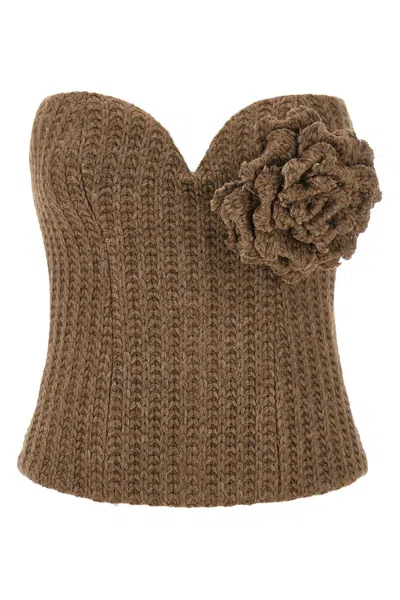 GIUSEPPE DI MORABITO TRICOT BUSTIER TOP