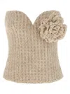 Giuseppe Di Morabito Tricot Bustier Top Tops Beige In Neutral