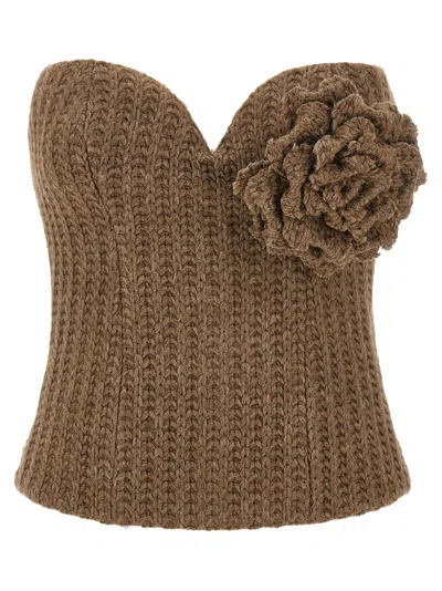 Giuseppe Di Morabito Tricot Bustier Top Tops Brown