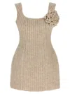 Giuseppe Di Morabito Alpaca Blend Mini Dress With Hourglass Silhouette In Brown
