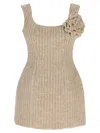 Giuseppe Di Morabito Alpaca Blend Mini Dress With Hourglass Silhouette In Brown