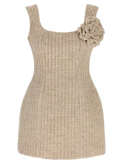 GIUSEPPE DI MORABITO TRICOT DRESS DRESSES BEIGE