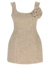 Giuseppe Di Morabito Alpaca Blend Mini Dress With Hourglass Silhouette In Brown