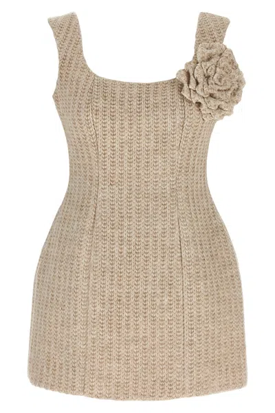 Giuseppe Di Morabito Knit Dress Floral Embellishment In Multi