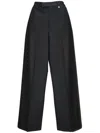Giuseppe Di Morabito Wool Tailoring High Waist Straight Pants In Black