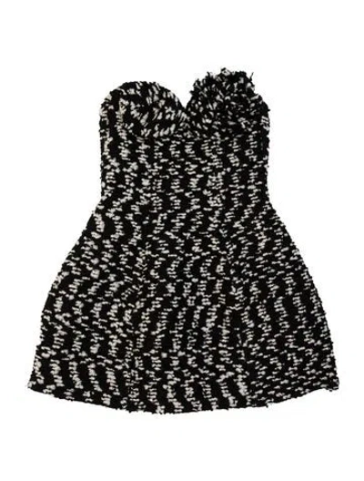 Pre-owned Giuseppe Di Morabito Tweed Pattern Mini Dress W/ Tags In Black