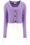 Giuseppe Di Morabito Twin Set With Rhinestone-studded Tubular In Purple