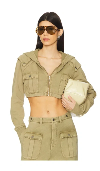 Giuseppe Di Morabito Utility Hoodie In 橄榄色