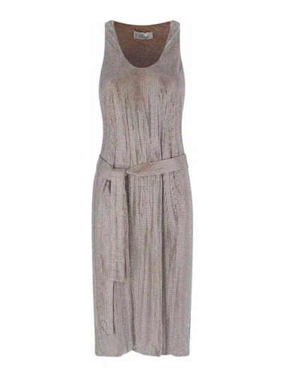 GIUSEPPE DI MORABITO MIDI DRESS WITH RHINESTONES