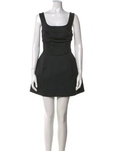 Pre-owned Giuseppe Di Morabito Virgin Wool Mini Dress In Black