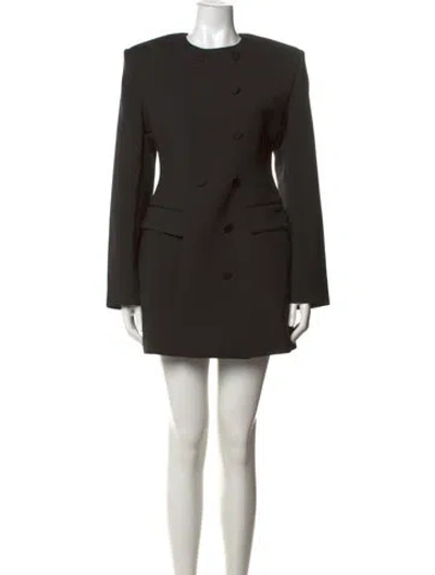 Pre-owned Giuseppe Di Morabito Virgin Wool Mini Dress In Black