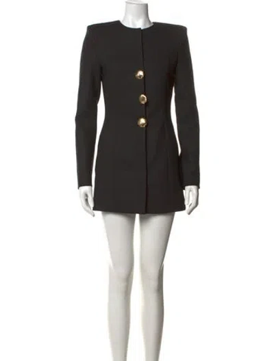 Pre-owned Giuseppe Di Morabito Virgin Wool Mini Dress In Black
