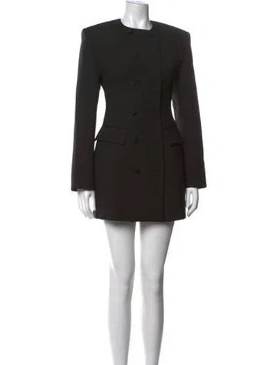 Pre-owned Giuseppe Di Morabito Virgin Wool Mini Dress In Black