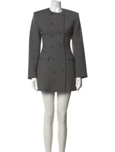 Pre-owned Giuseppe Di Morabito Virgin Wool Mini Dress In Gray