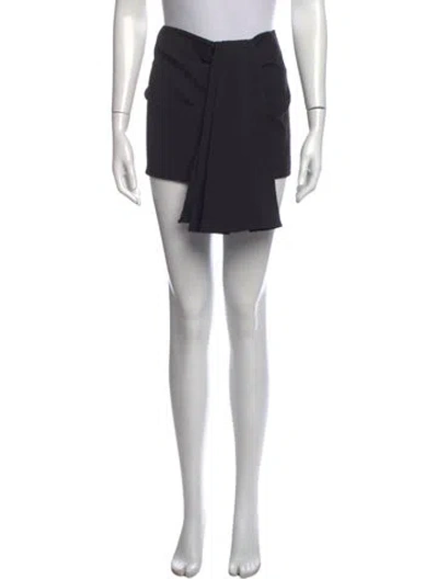 Pre-owned Giuseppe Di Morabito Virgin Wool Mini Shorts In Black