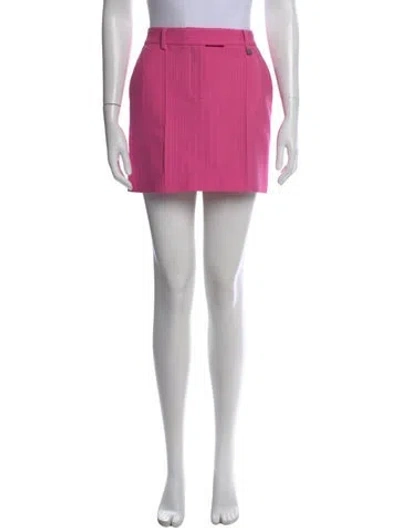 Pre-owned Giuseppe Di Morabito Virgin Wool Mini Skirt In Pink